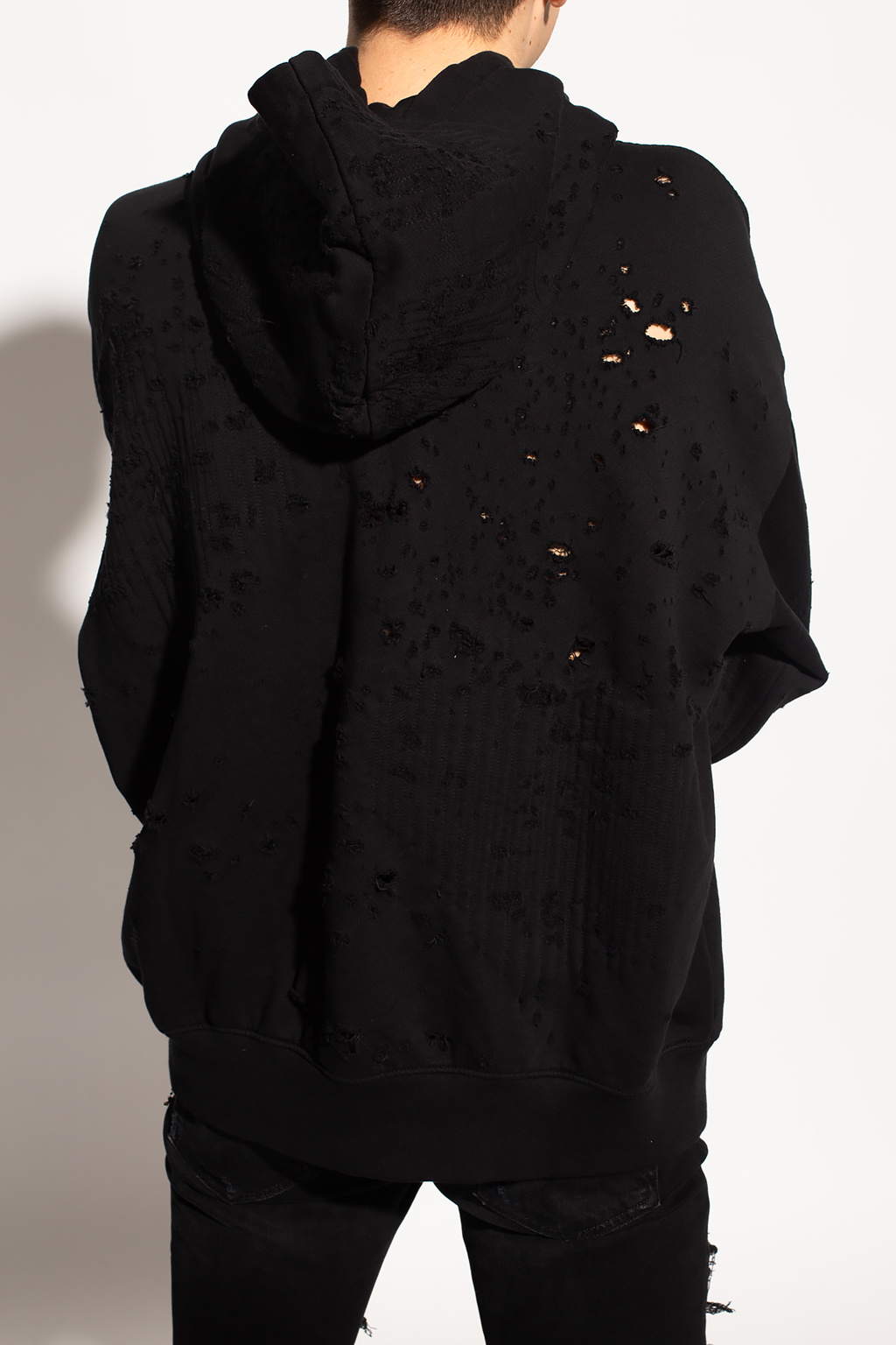Amiri Hooded wool and cashmere sweater with long cuffed sleeves